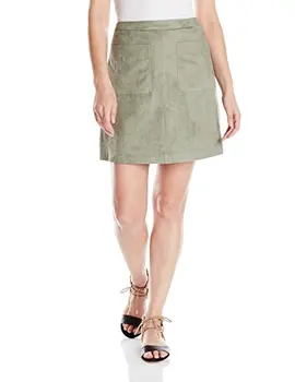 As mulheres de Uma Linha de Camurça do Falso 2 de Bolso mini-Saia custom-made saias