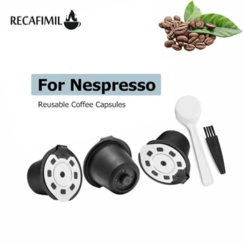 RECAFIMIL Reutilizável Café em Cápsula Para a Nespresso Aço Inoxidável Reutilizáveis Crema Versão Café Pod Para a Máquina Nescafé